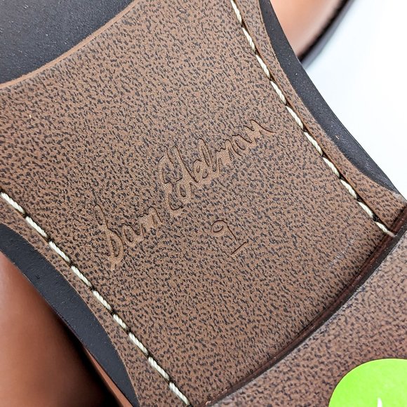 Sam Edelman Women Mikala2 Brown Leather Round Zip Toe Lug Riding Boots size 9 - Picture 7 of 13